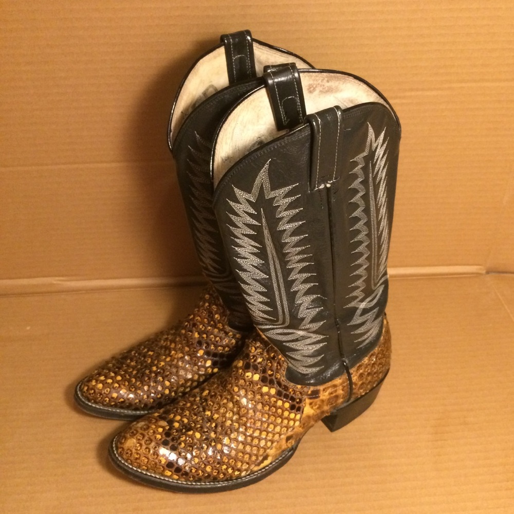 SOLD Men's Handmade Snake Skin Western Boots